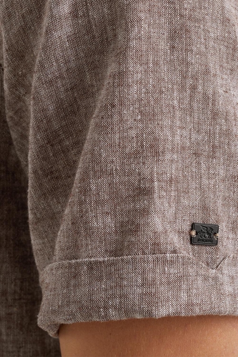 Vanguard short sleeve shirt linen cotton bl
